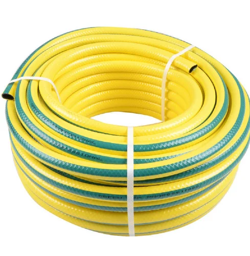 PVC Braided Pipes Yellow and Green